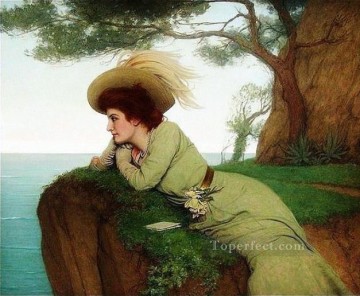 ヤン・ファン・ビアス Painting - 海を見ている女性 ジャン・ヴァン・ビアーズ パリジェンヌ